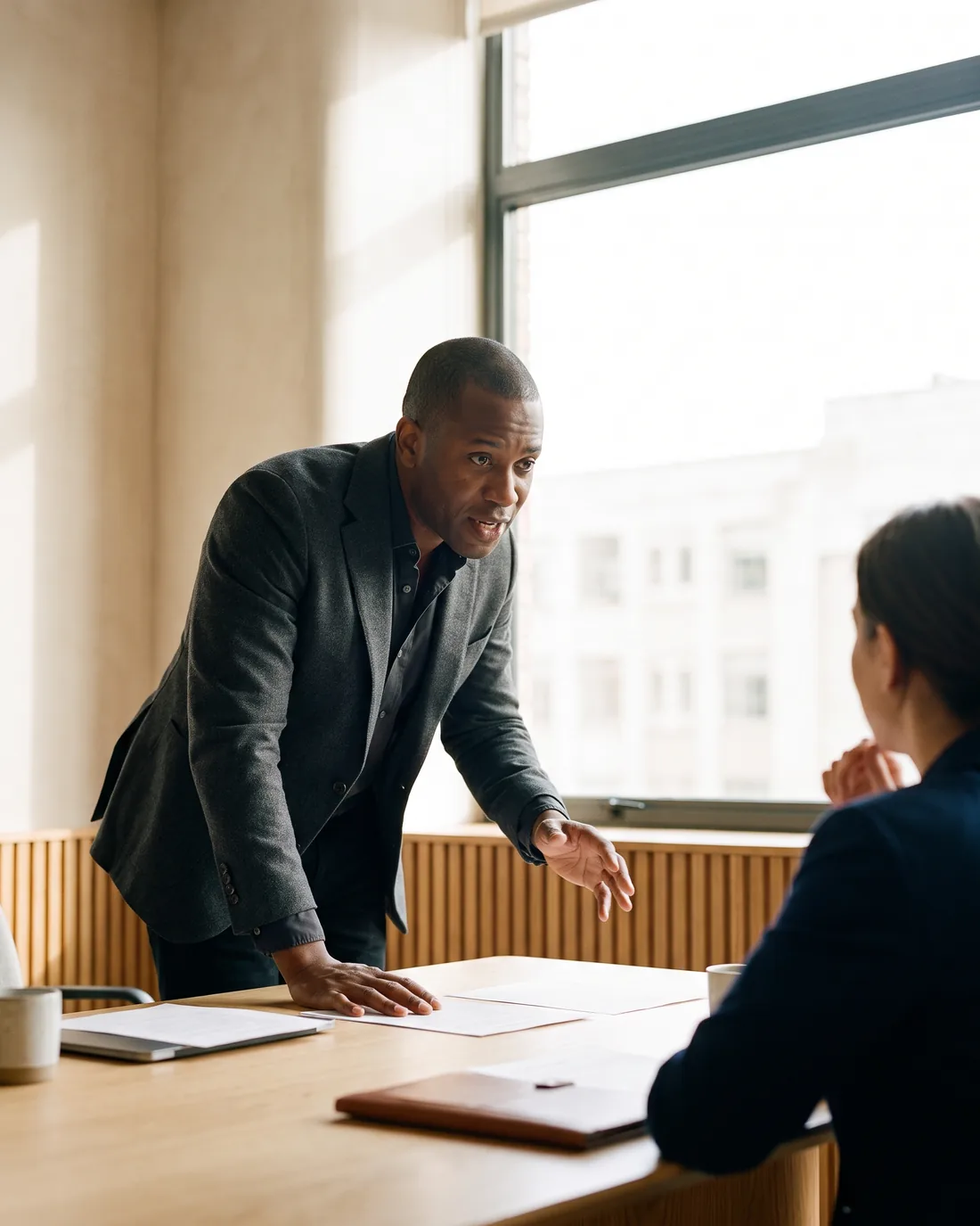 A fractional CFO at work in a Chicago business setting